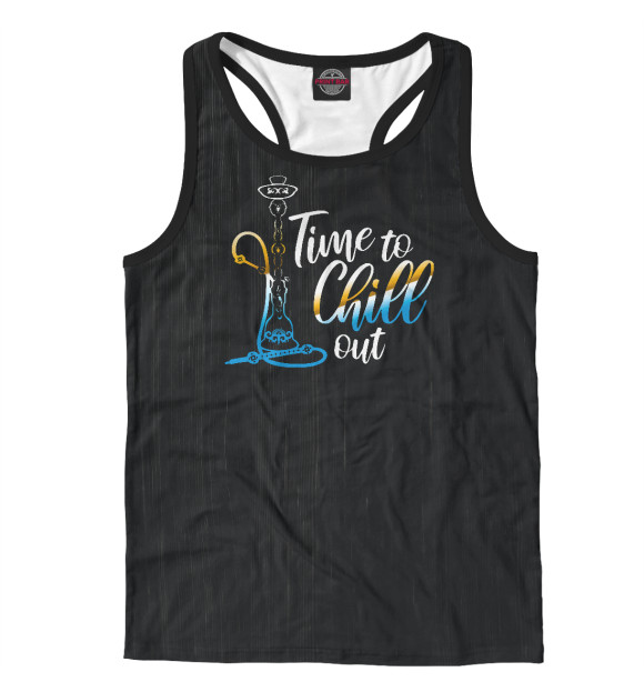 Мужская майка-борцовка с изображением Hookah betting sabrina цвета Белый