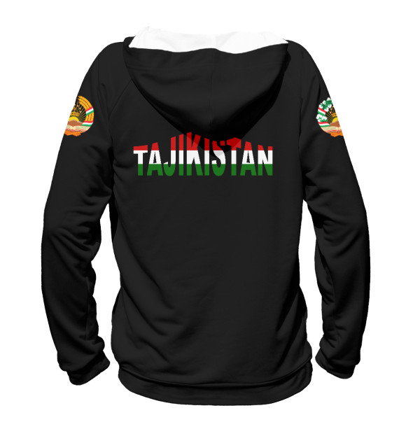 Женское худи с изображением Tajikistan цвета Белый