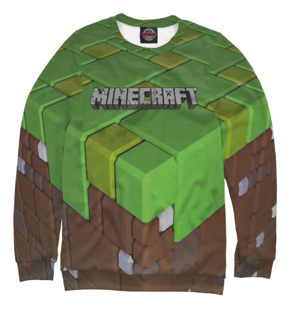 Мужской свитшот с изображением Minecraft цвета Белый