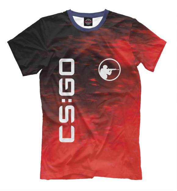 Мужская футболка с изображением CS GO (Контр Страйк) цвета Белый