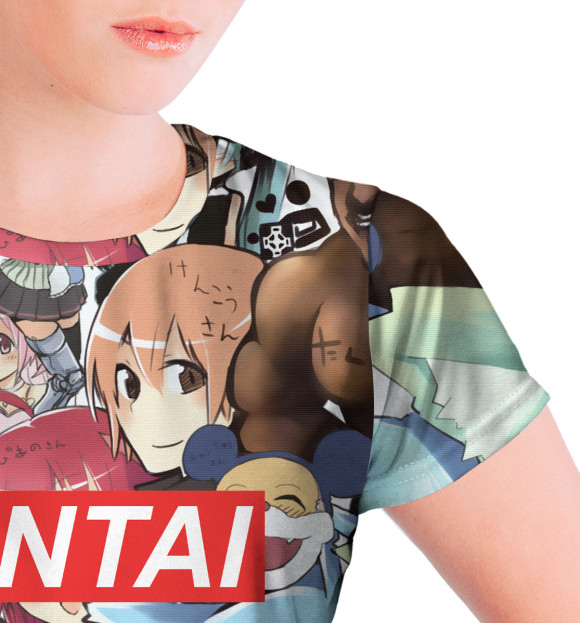 Футболка для девочек с изображением Hentai цвета Белый