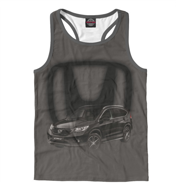 Мужская майка-борцовка с изображением Honda цвета Белый