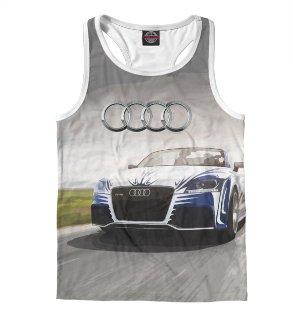 Мужская майка-борцовка с изображением Highway цвета Белый