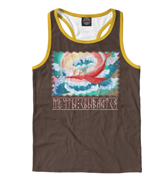 Мужская майка-борцовка с изображением Dreams Art цвета Белый