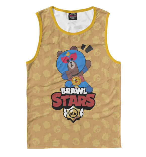 Мужская майка с изображением Brawl Stars цвета Белый
