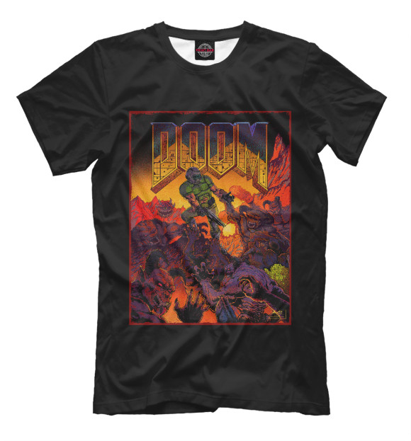 Футболка для мальчиков с изображением DOOM Classic цвета Белый