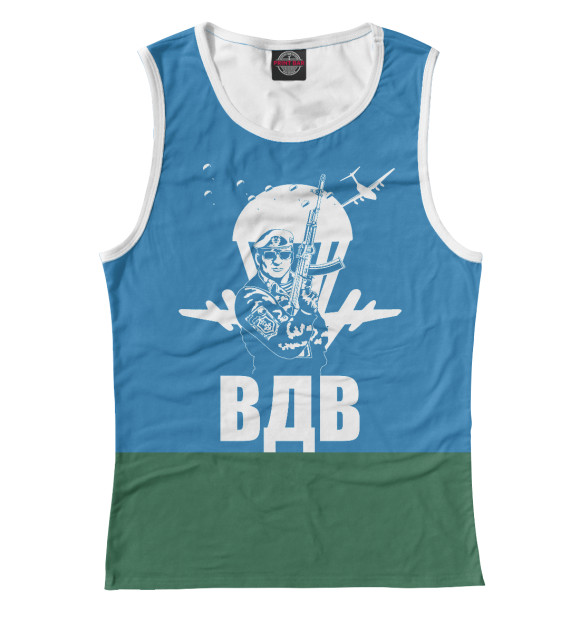 Майка для девочки с изображением Воздушно Десантные Войска цвета Белый