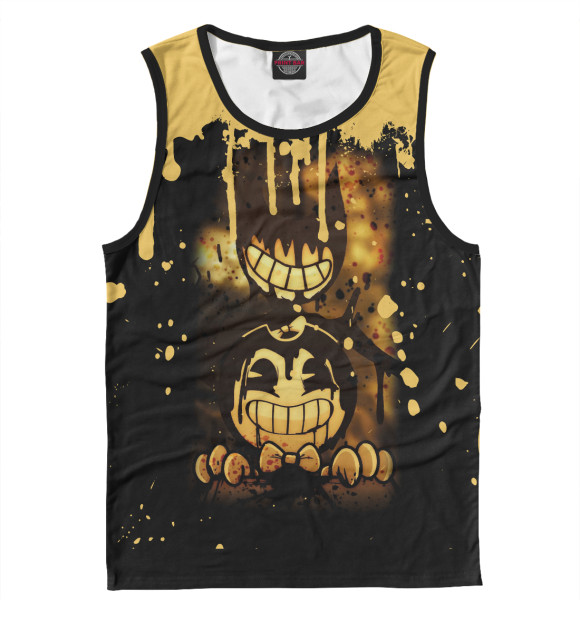 Майка для мальчика с изображением Bendy And The Ink Machine подтеки цвета Белый