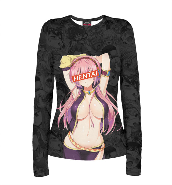 Женский лонгслив с изображением Hentai цвета Белый