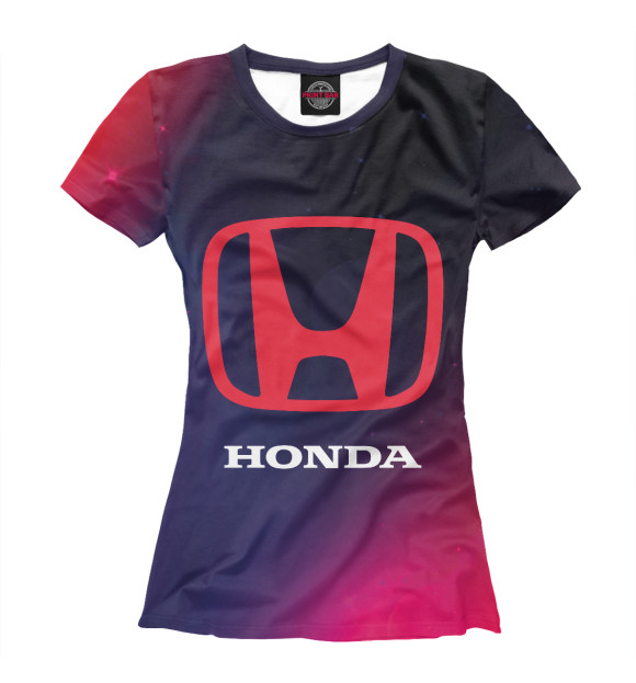 Женская футболка с изображением Honda / Хонда цвета Белый