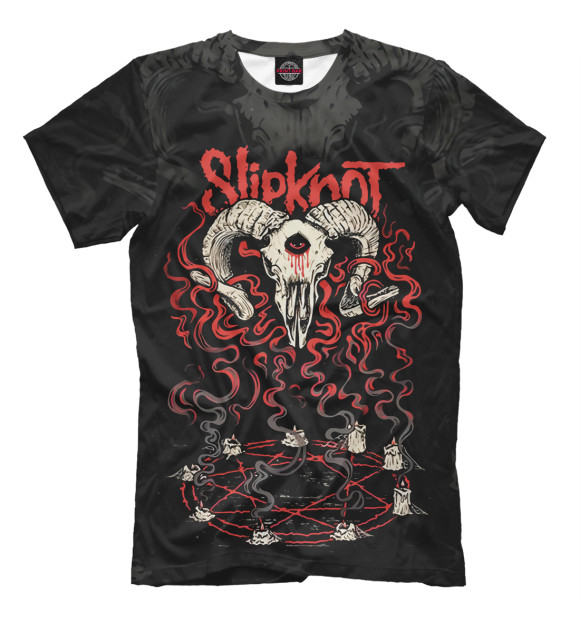 Футболка для мальчиков с изображением Slipknot цвета Белый