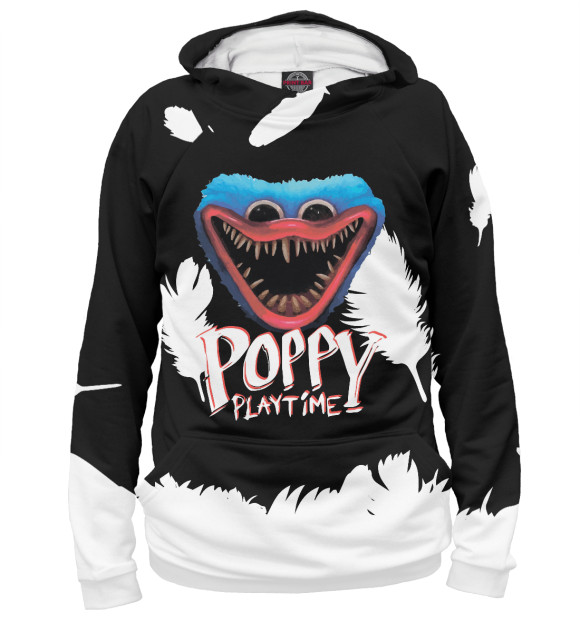 Женское худи с изображением Poppy Playtime цвета Белый