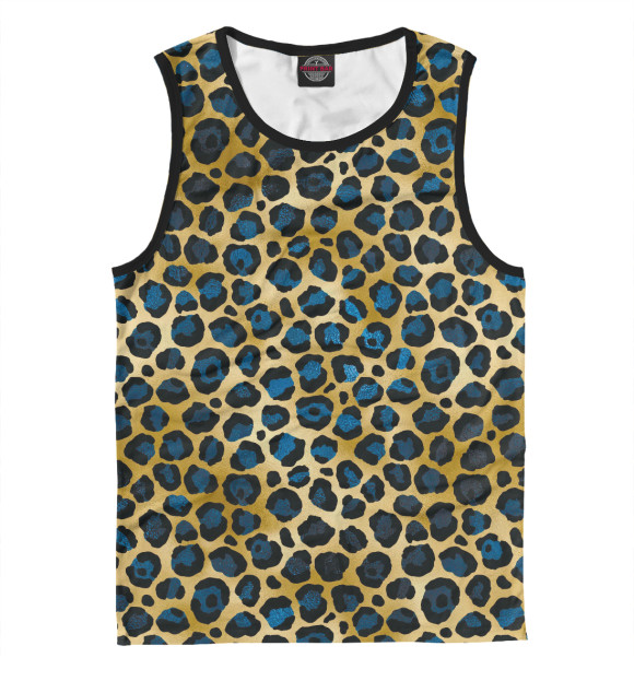Майка для мальчика с притом Шкура леопарда цвета Белый Майка для мальчика с изображением Шкура леопарда цвета Белый