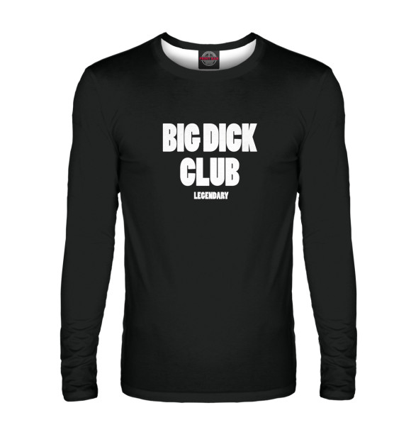 Мужской лонгслив с изображением Bic Dick Club цвета Белый