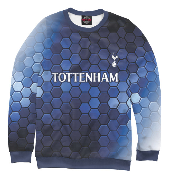 Свитшот для мальчиков с изображением Tottenham Hotspur | Соты цвета Белый