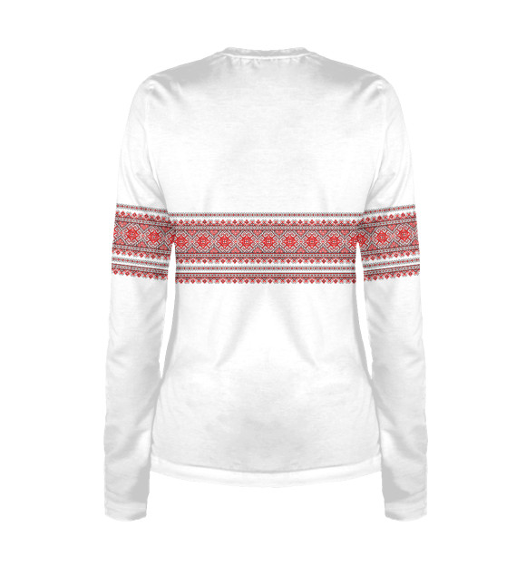 Женский лонгслив с изображением Виталий цвета Белый