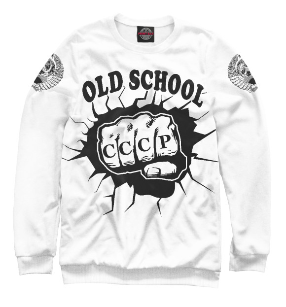 Свитшот для девочек с изображением Old School цвета Белый