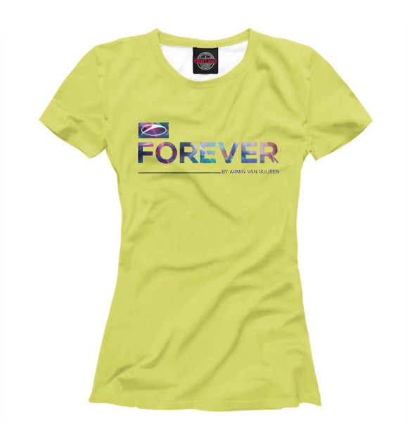 Женская футболка с изображением ASOT FOREVER BY AvB цвета Белый