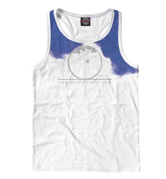 Мужская майка-борцовка с изображением Centrifugal Force is my Bes цвета Белый