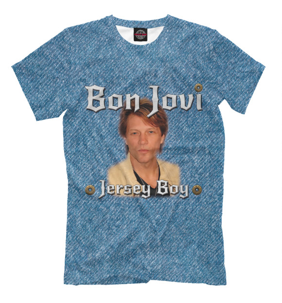 Футболка для мальчиков с изображением Bon Jovi цвета Белый