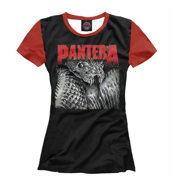 Женская футболка с изображением Pantera цвета Белый