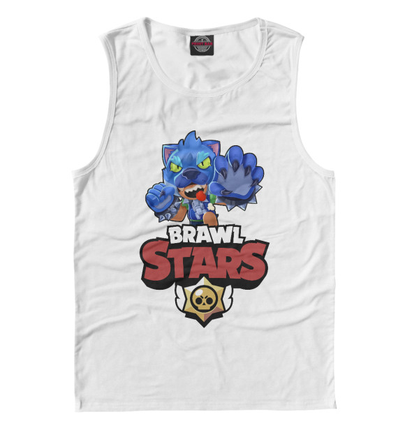 Мужская майка с изображением Brawl Stars цвета Белый