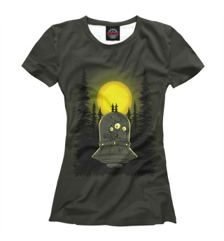 Женская футболка Инопланетянин в лесу