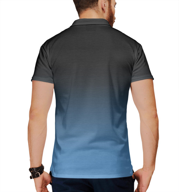 Мужское поло с изображением Space rock цвета Белый