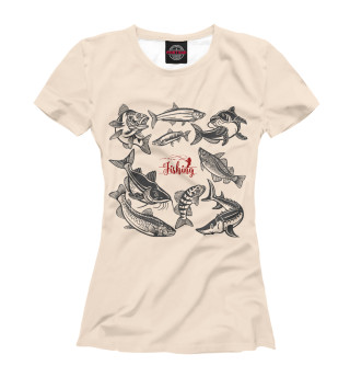 Женская футболка Виды рыб
