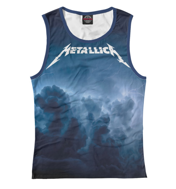 Майка для девочки с изображением Metallica цвета Белый