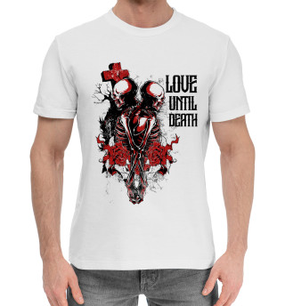 Мужская хлопковая футболка Love until death