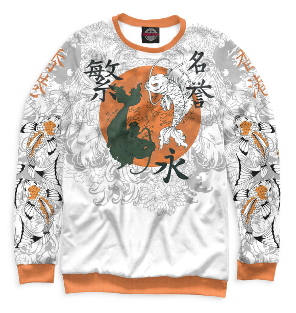 Женский свитшот с изображением Япония цвета Белый