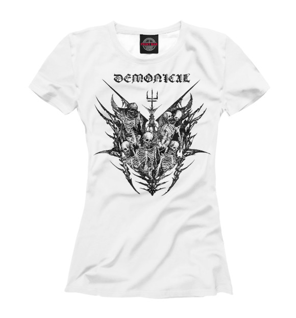 Футболка для девочек с изображением Demonical цвета Белый