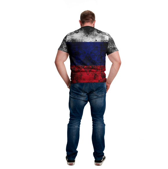 Мужская футболка с притом Герб цвета Белый Мужская футболка с изображением Герб цвета Белый