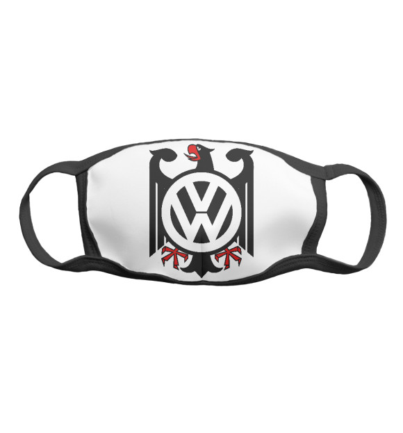Маска тканевая с изображением Volkswagen цвета Белый