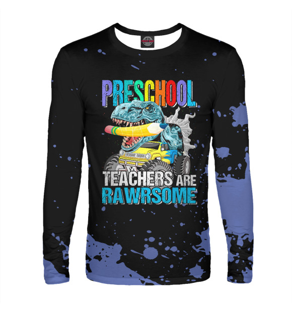Мужской лонгслив с изображением Preschool Teachers цвета Белый