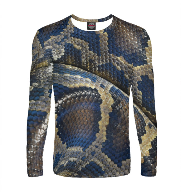 Мужской лонгслив с изображением Гадский скин цвета Белый