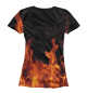 Женская футболка Роблокс огонь | Пожарный