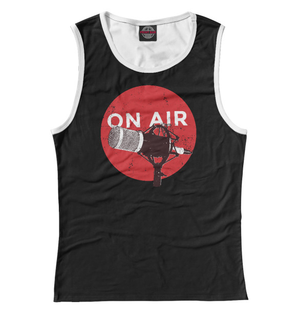 Майка для девочки с изображением On air цвета Белый