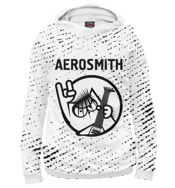 Худи для мальчика с изображением Aerosmith - Кот цвета Белый