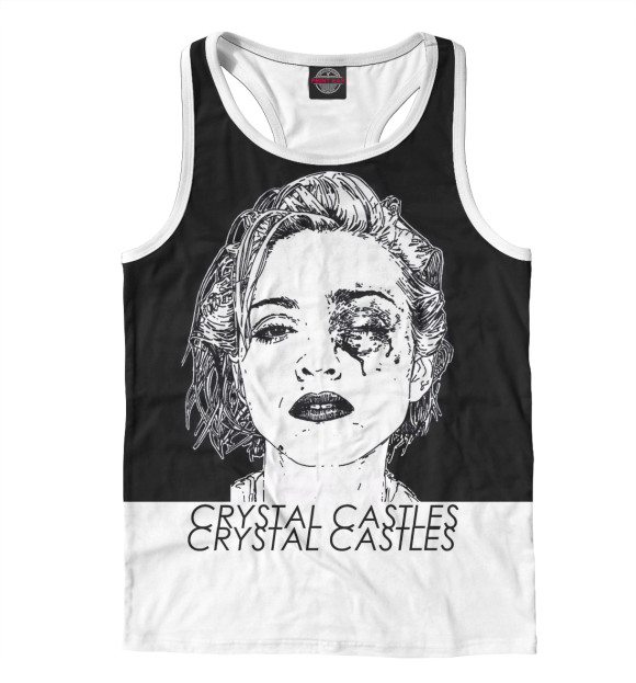 Мужская майка-борцовка с изображением Crystal Castles цвета Белый