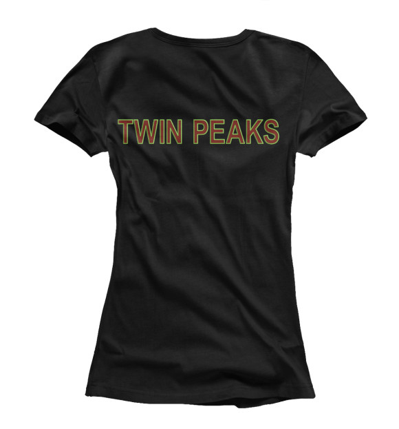 Женская футболка с изображением Twin Peaks цвета Белый