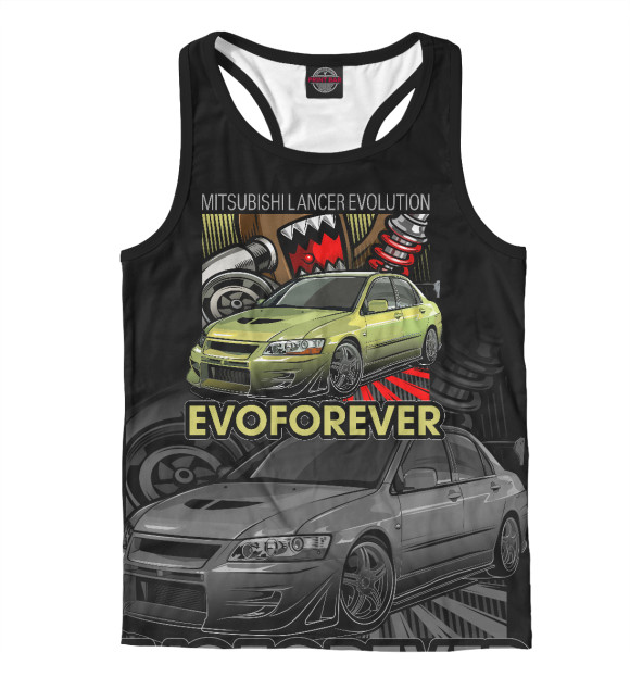 Мужская майка-борцовка с изображением Evoforever цвета Белый