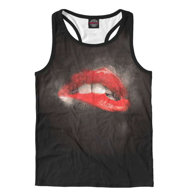 Мужская майка-борцовка с изображением Slips цвета Белый