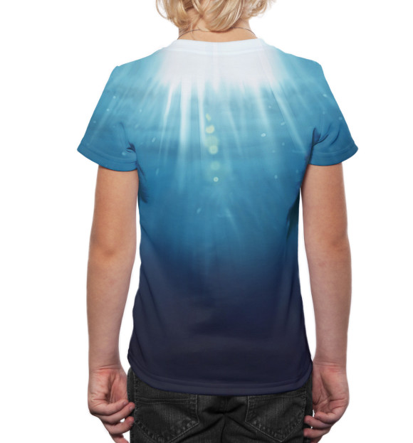 Футболка для мальчиков с изображением Акула цвета Белый