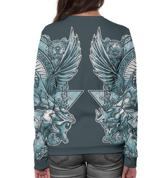 Женский свитшот с изображением Neon Genesis Evangelion цвета Белый