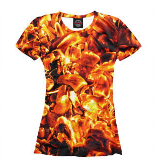 Женская футболка Яркий огонь