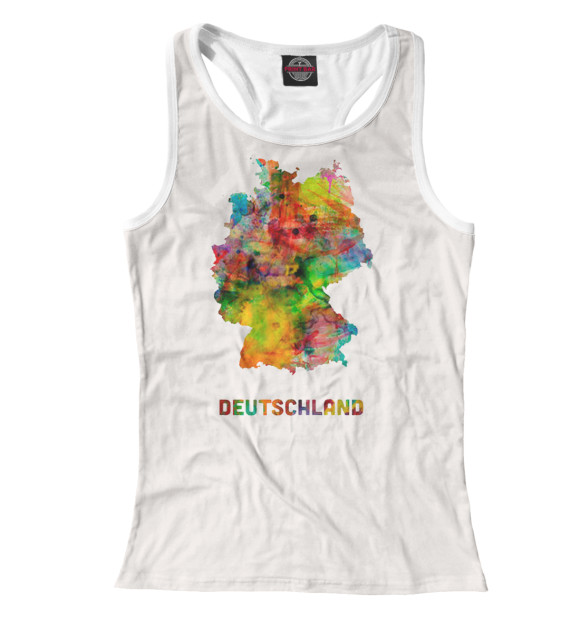 Женская майка-борцовка с изображением Германия цвета Белый