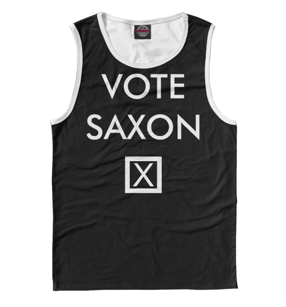 Майка для мальчика с изображением Vote Saxon цвета Белый