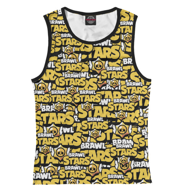 Женская майка с изображением Brawl Stars цвета Белый